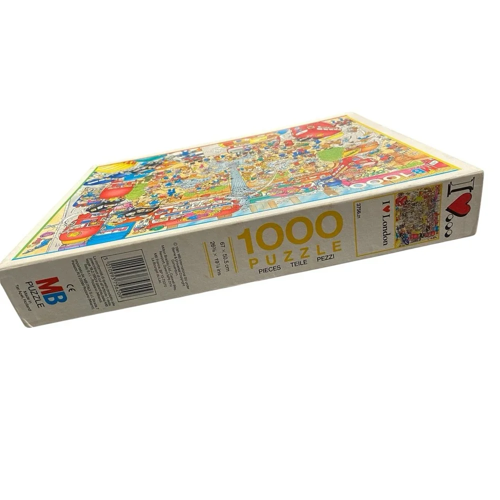 Vintage 1991 MB Puzzle I Love London 1000 Pieces Complete Holland